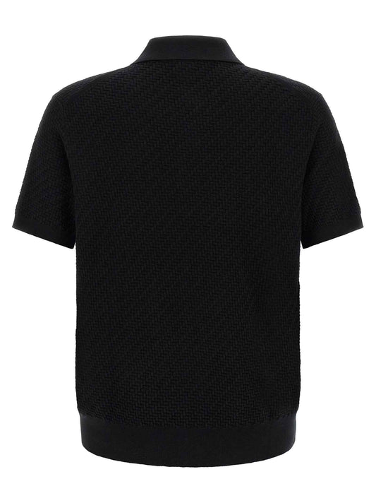 Black Cotton Polo Shirt