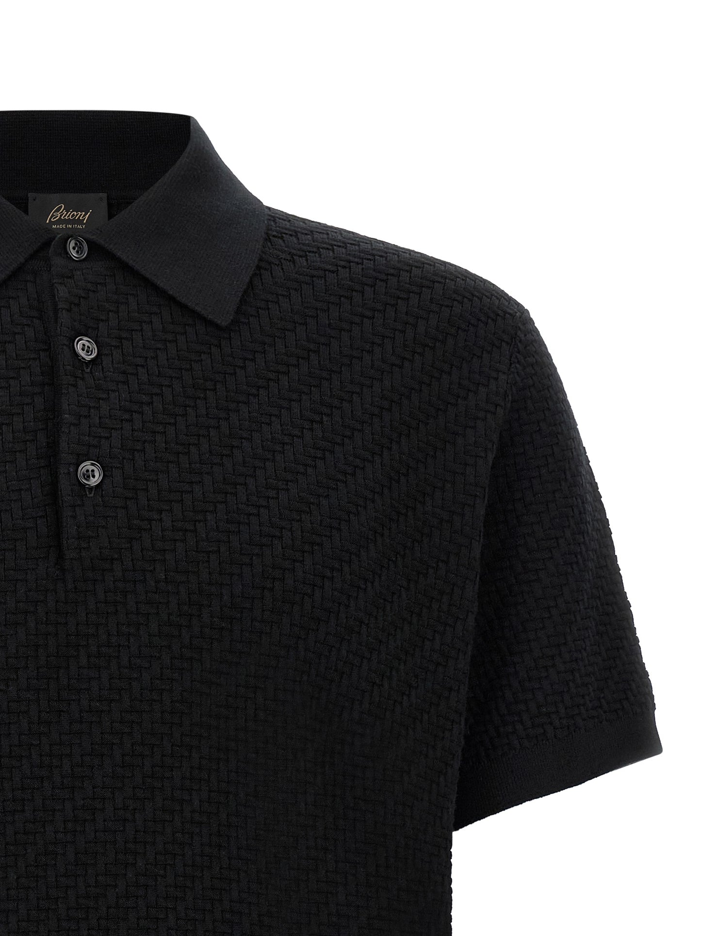 Black Cotton Polo Shirt