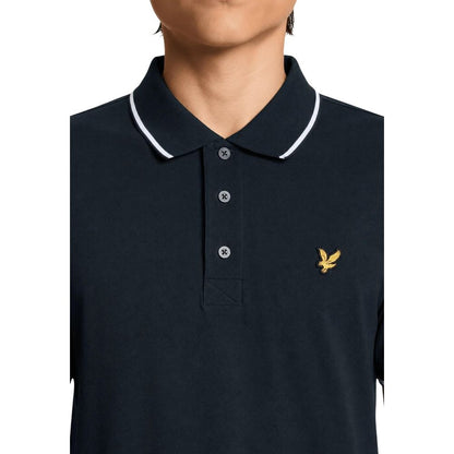 Blue Cotton Polo Shirt