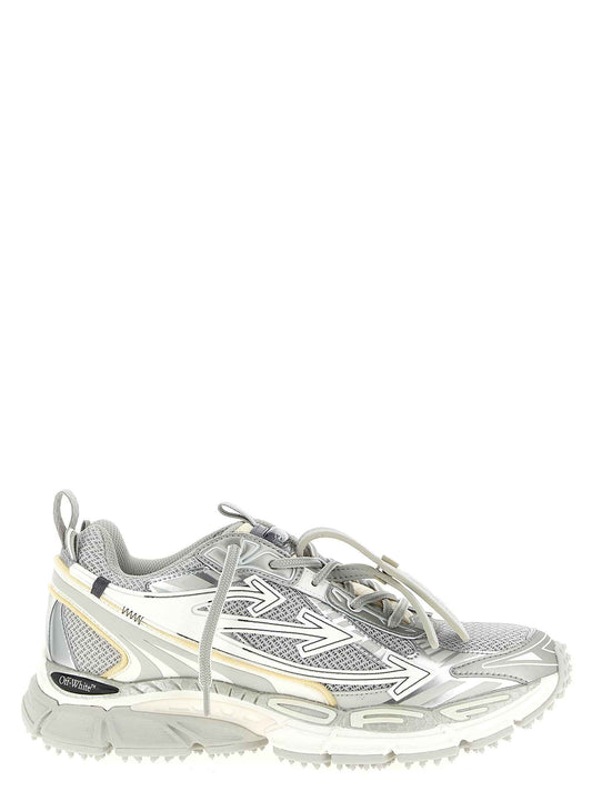 Silver Polyester Athletic Sneakers