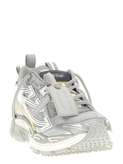 Silver Polyester Athletic Sneakers