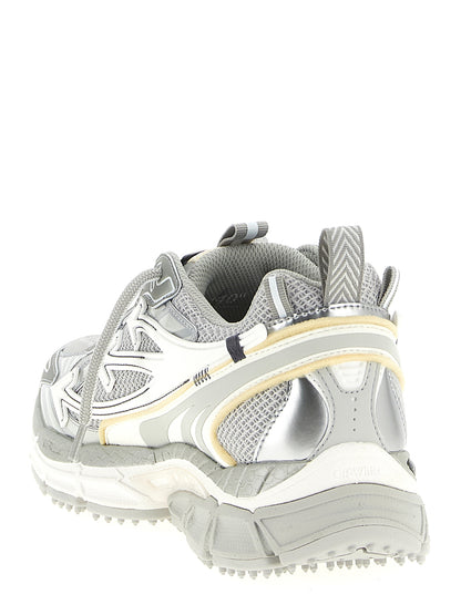 Silver Polyester Athletic Sneakers