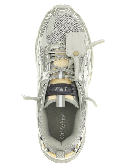 Silver Polyester Athletic Sneakers