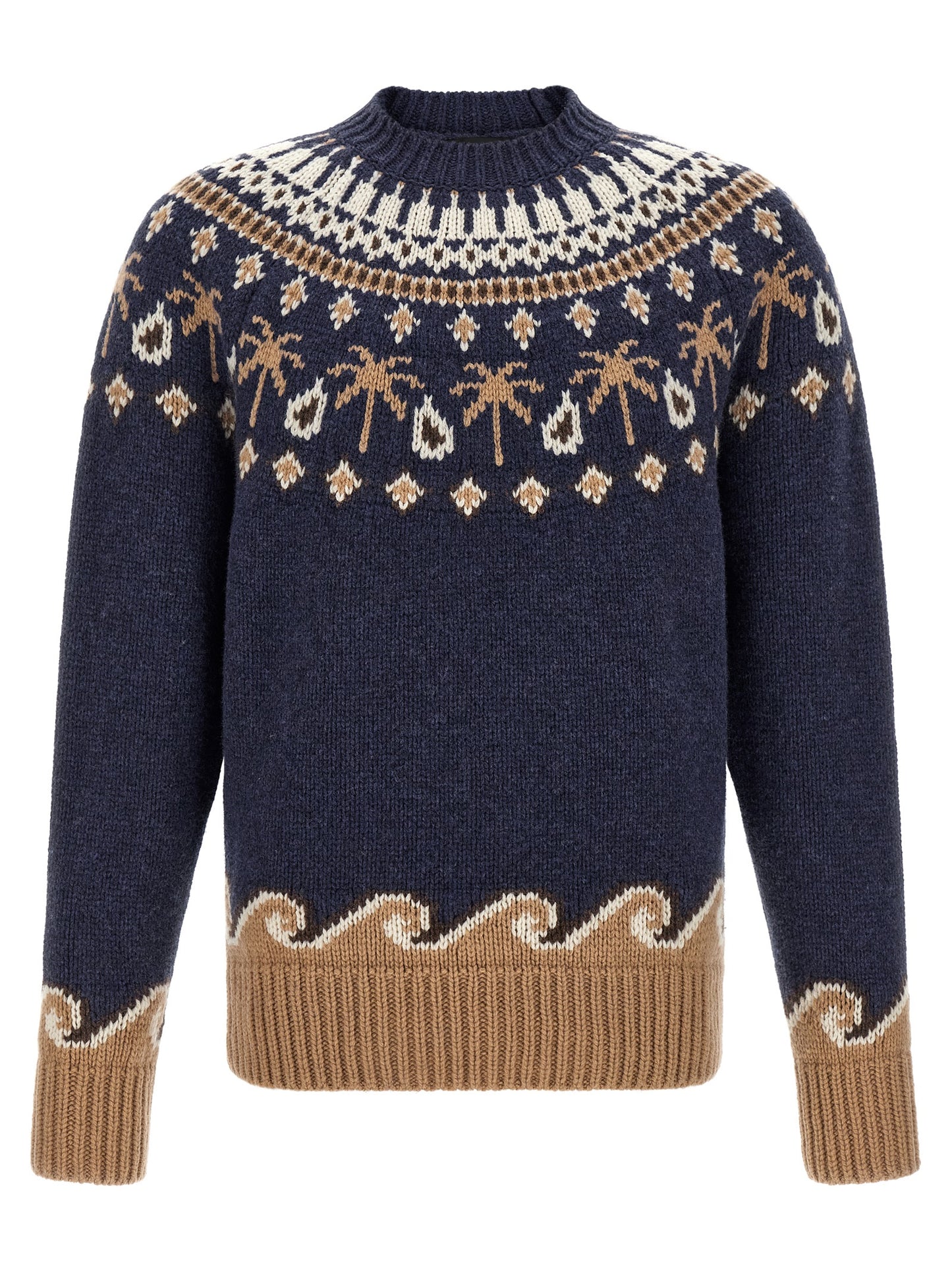 Blue Virgin Wool Cardigan