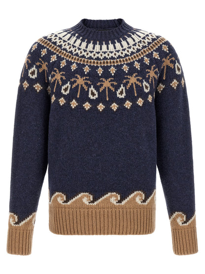 Blue Virgin Wool Cardigan