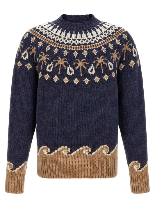 Blue Virgin Wool Cardigan