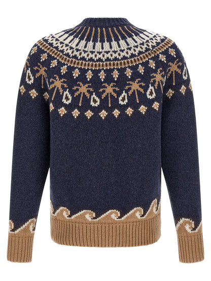 Blue Virgin Wool Cardigan
