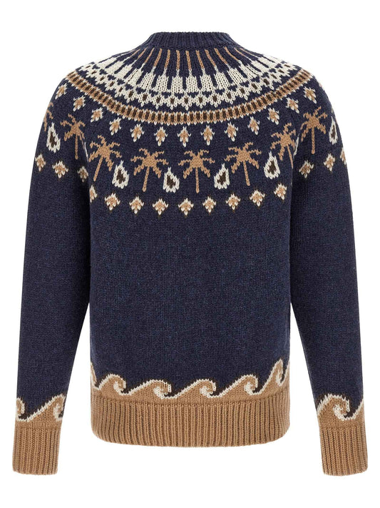Blue Virgin Wool Cardigan