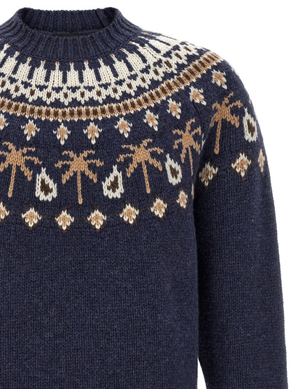 Blue Virgin Wool Cardigan