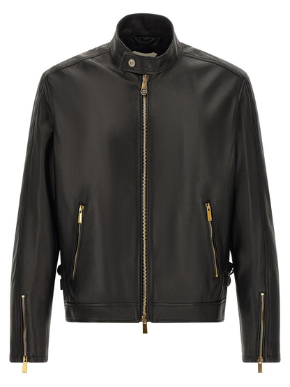Black Lamb Leather Leather Jacket