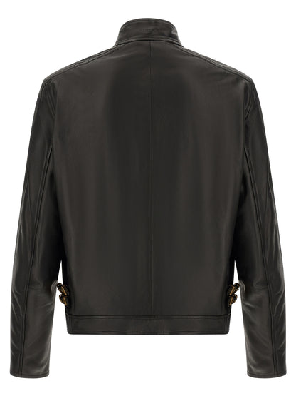 Black Lamb Leather Leather Jacket