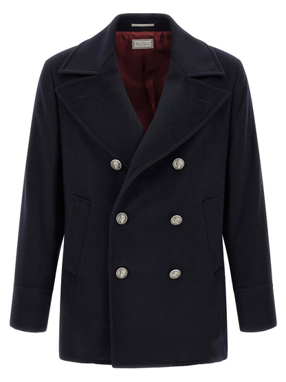 Blue Virgin Wool Coat