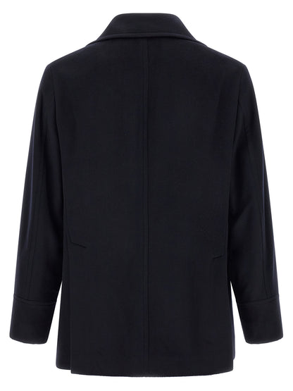 Blue Virgin Wool Coat