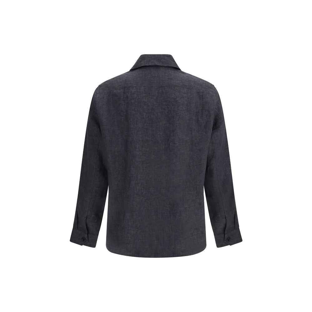 Gray Linen Dress Shirt