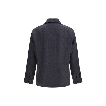 Gray Linen Dress Shirt