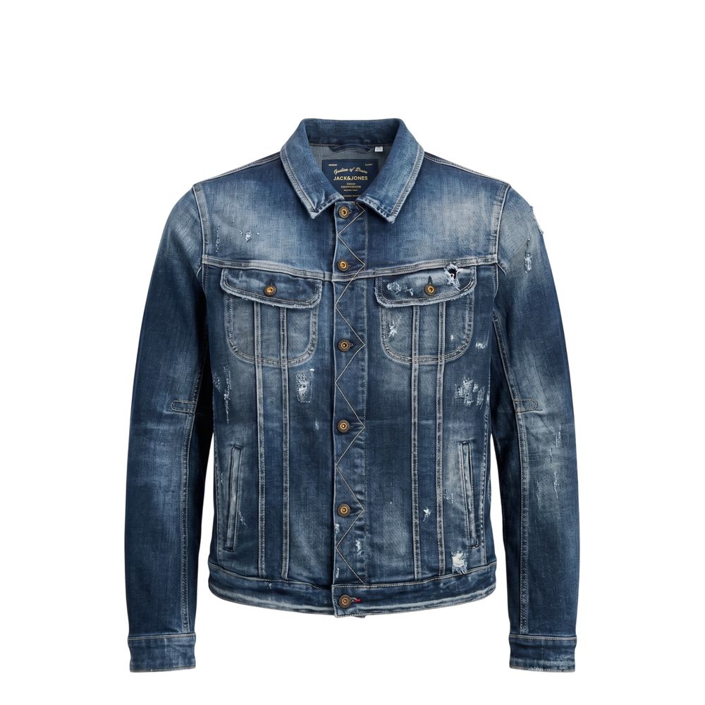 Blue Cotton Men's Denim Jacket