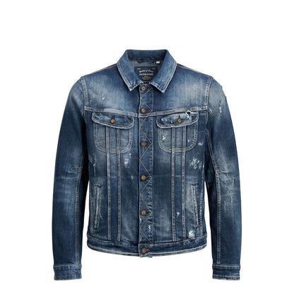 Blue Cotton Men's Denim Jacket