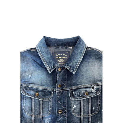 Blue Cotton Men's Denim Jacket