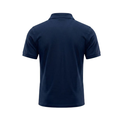 Blue Cotton Men's Polo Shirt