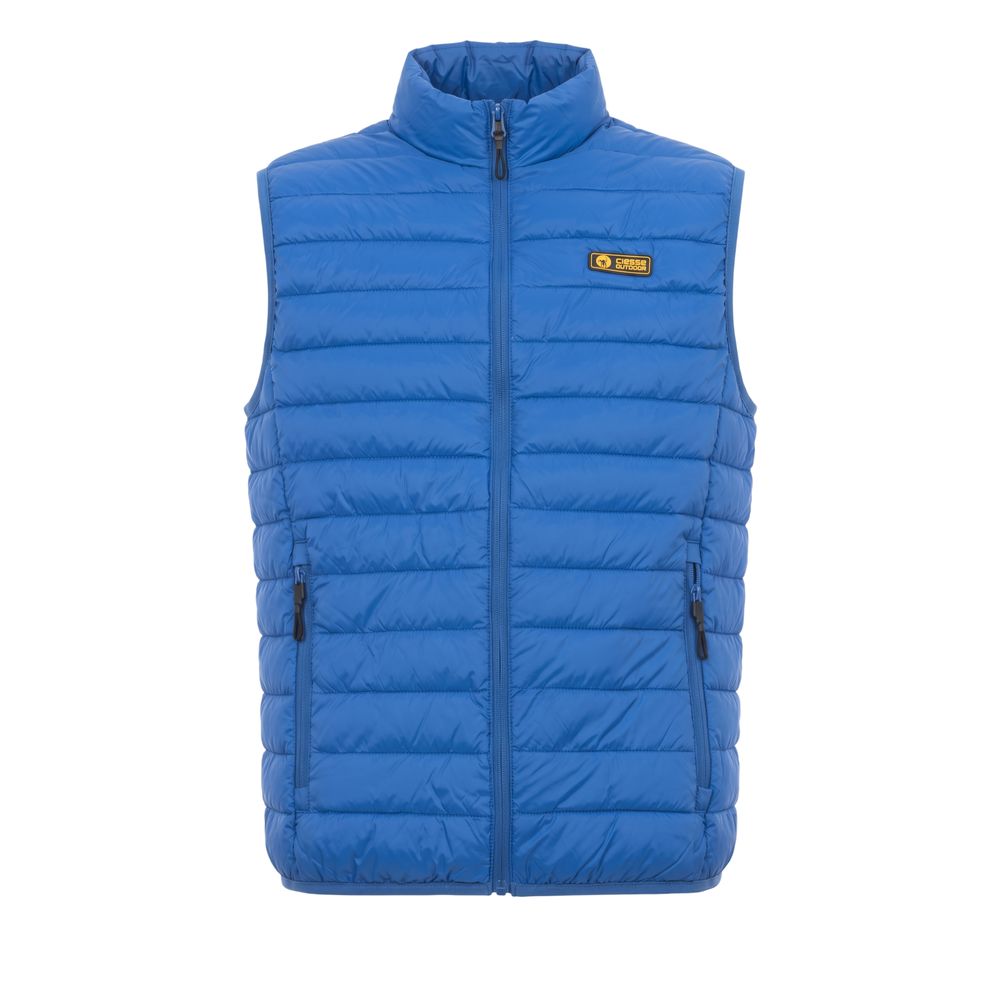 Blue Polyester Men Sleeveless Jacket - ALLURE COLLECTIVE STORE