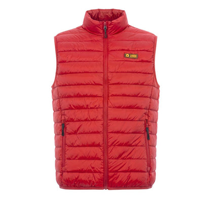 Red Polyester Men's Sleeveless Jacket - ALLURE COLLECTIVE STORE