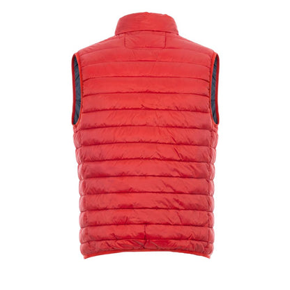 Red Polyester Men's Sleeveless Jacket - ALLURE COLLECTIVE STORE