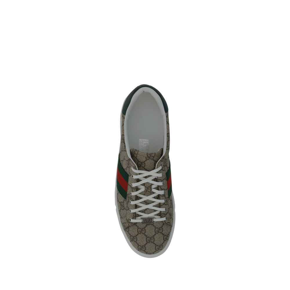 Beige Polyethylene Low Top Sneakers