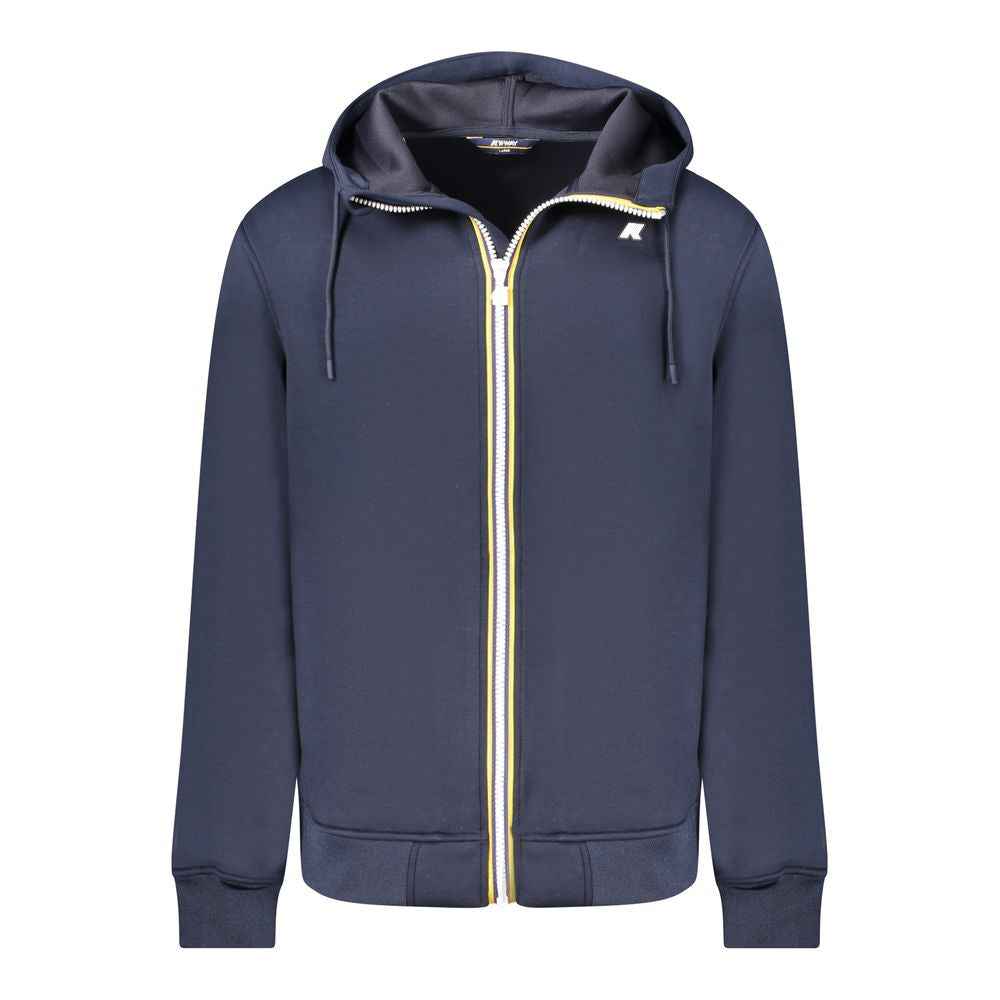 Blue Polyester Men Jacket