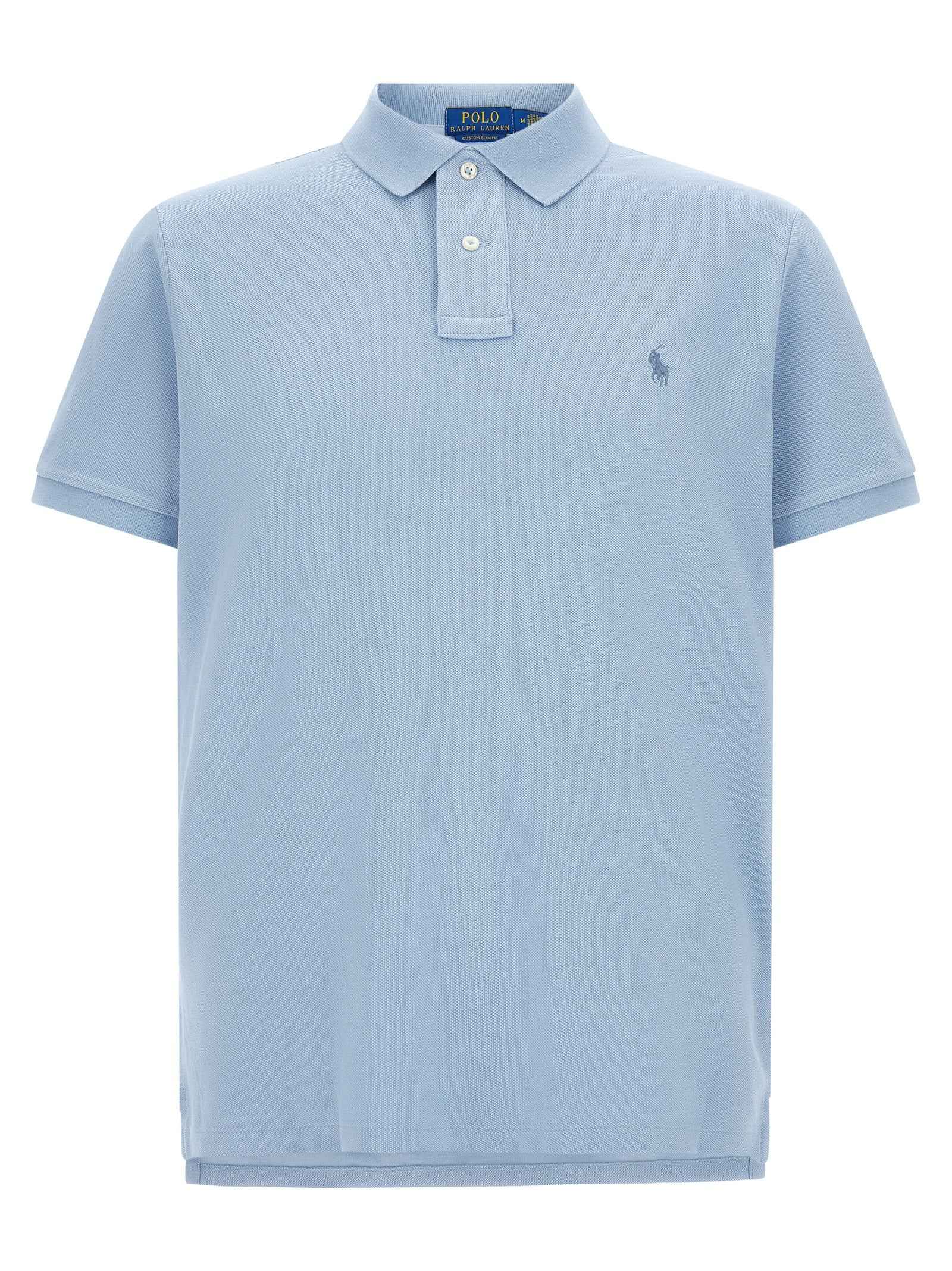 Blue Cotton Polo Shirt