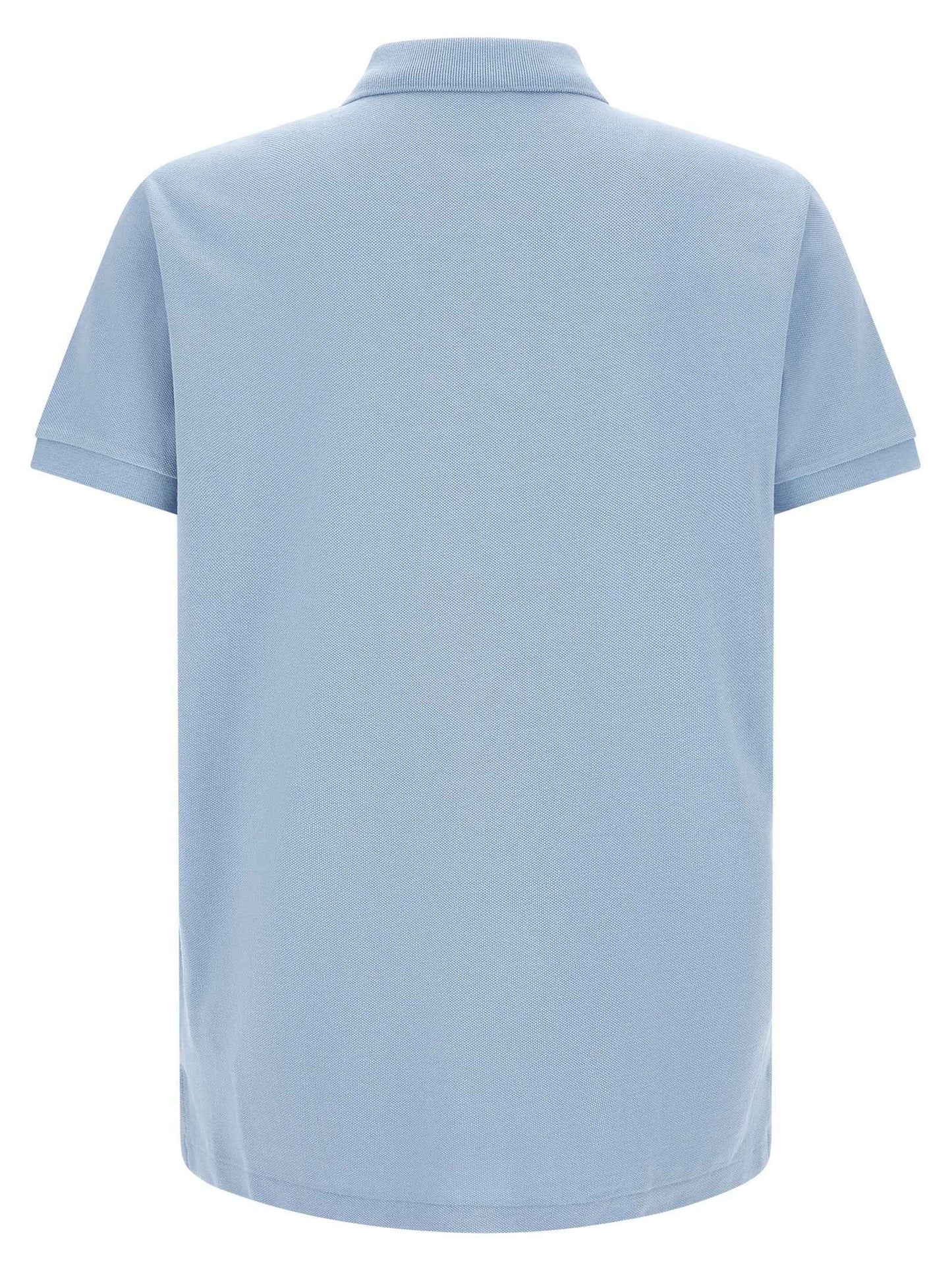 Blue Cotton Polo Shirt