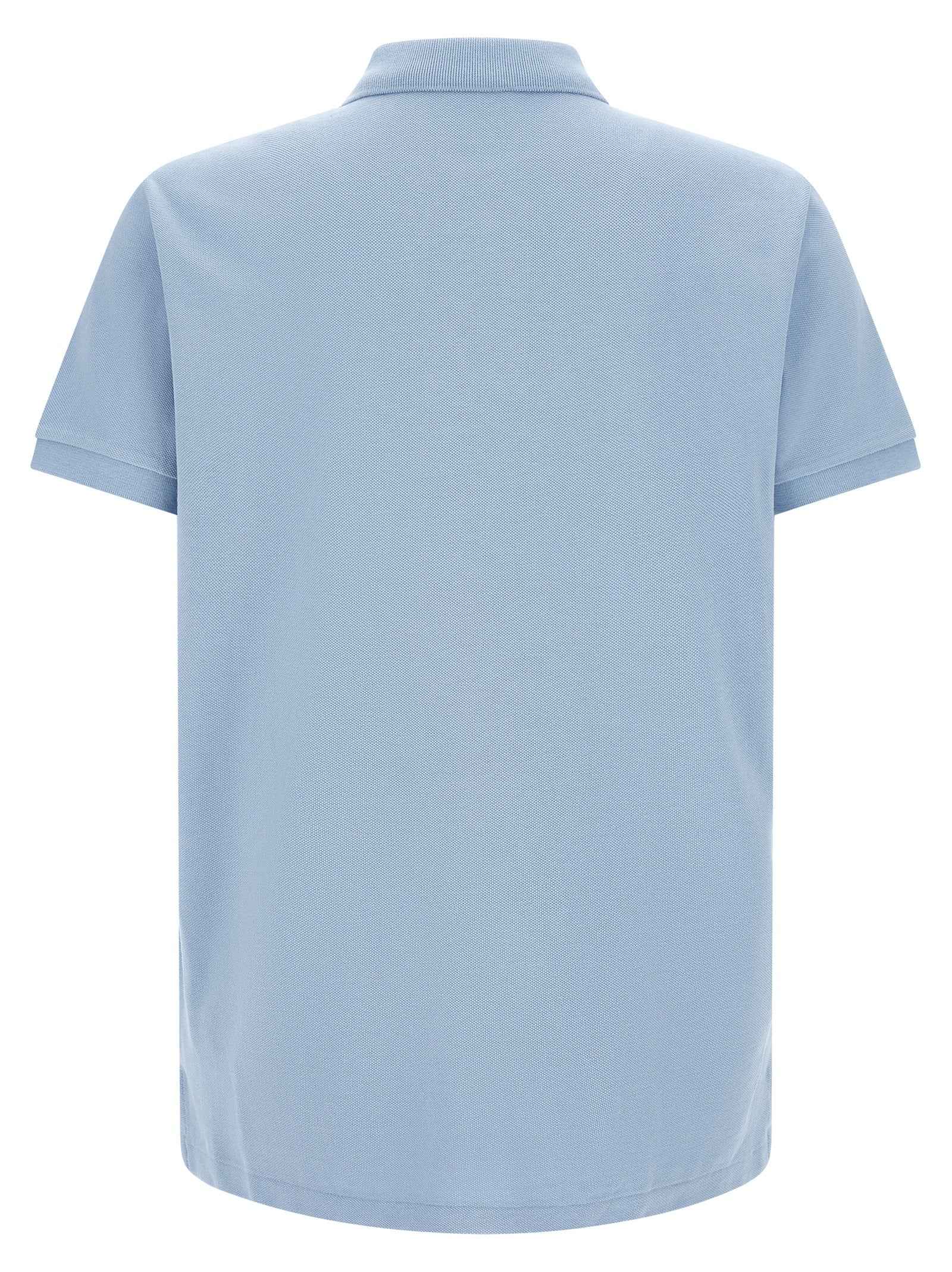 Blue Cotton Polo Shirt