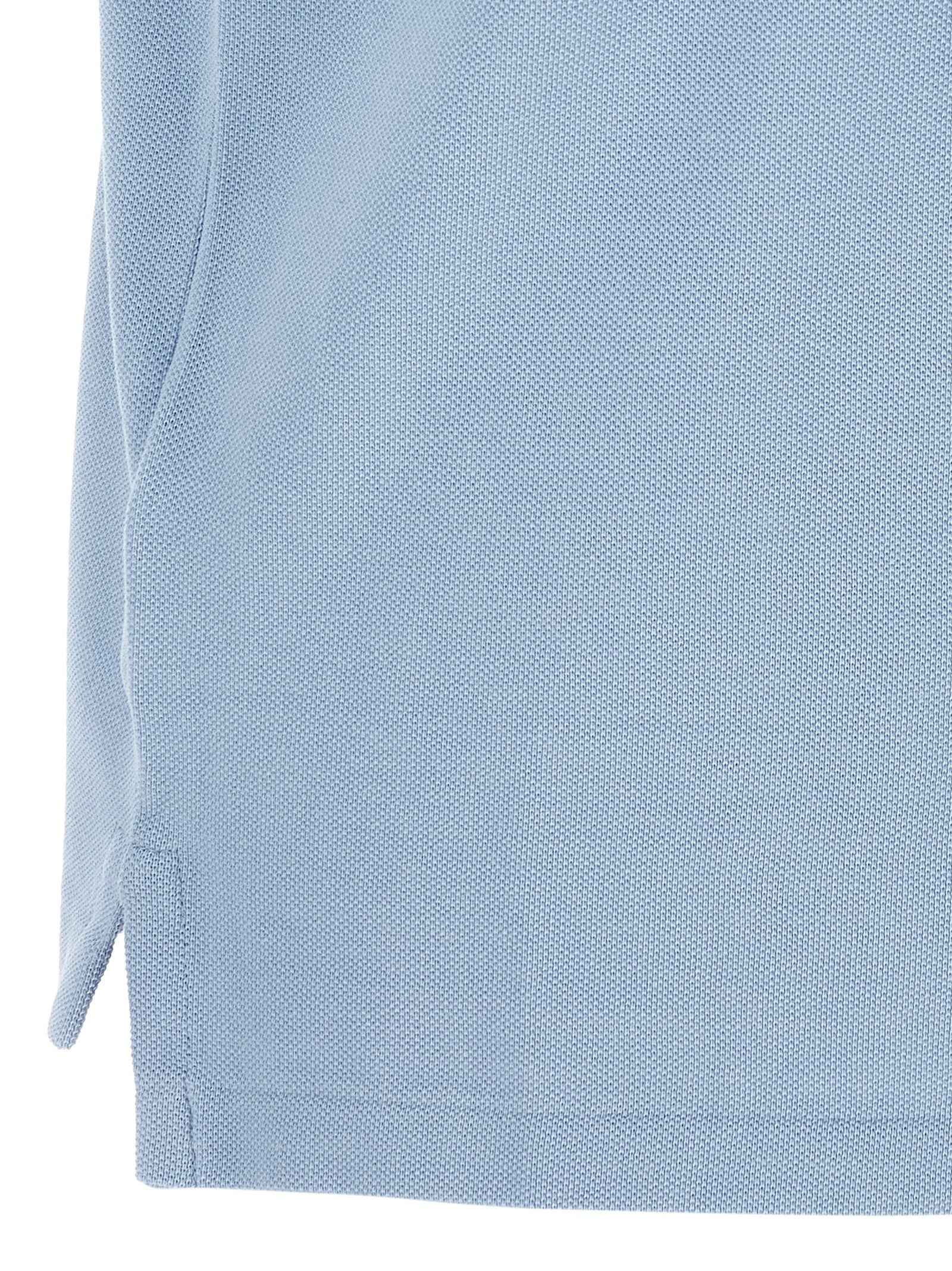 Blue Cotton Polo Shirt