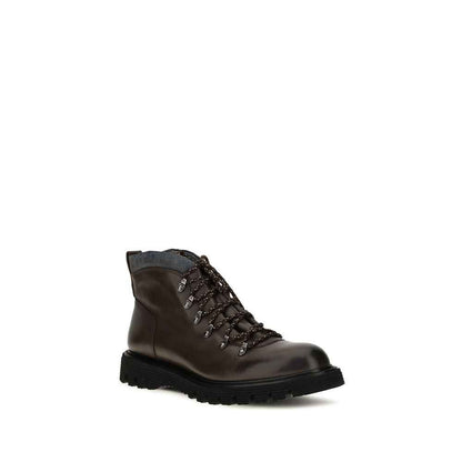 Brown Calf Leather Bos Taurus Lace-Up Boots