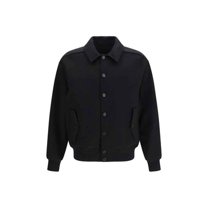 Black Wool Oves Aries Biker Jacket
