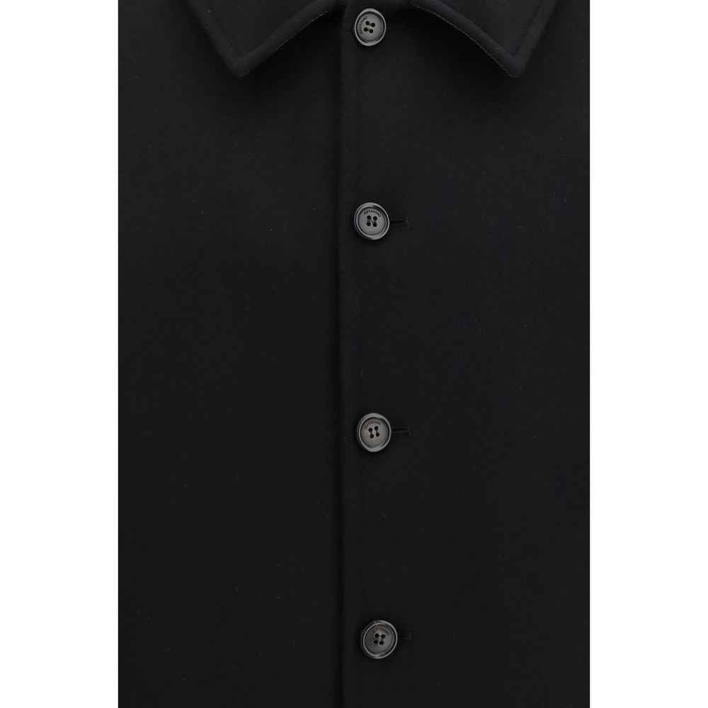 Black Wool Oves Aries Biker Jacket