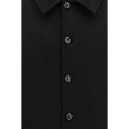 Black Wool Oves Aries Biker Jacket