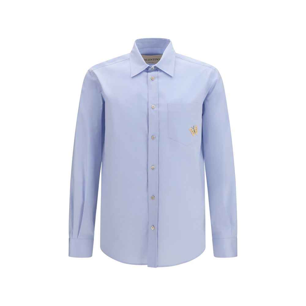 Blue Cotton Dress Shirt