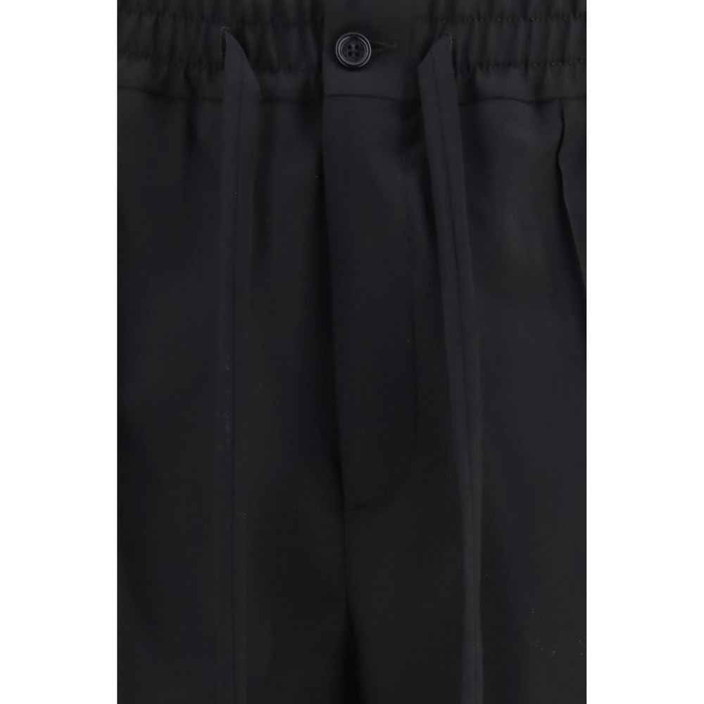 Black Cotton Chino Pants