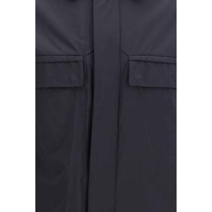 Black Polyamide Full-Length Jacket