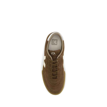 Brown Recycled Polyester Low Top Sneakers