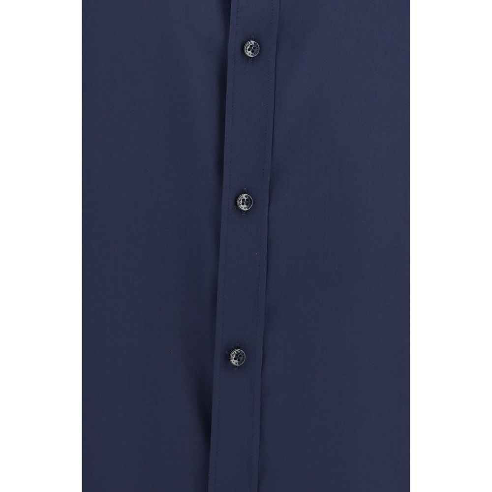 Blue Silk Dress Shirt