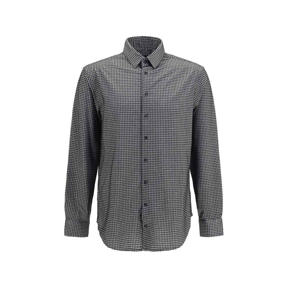 Gray Cotton Pattern Shirt