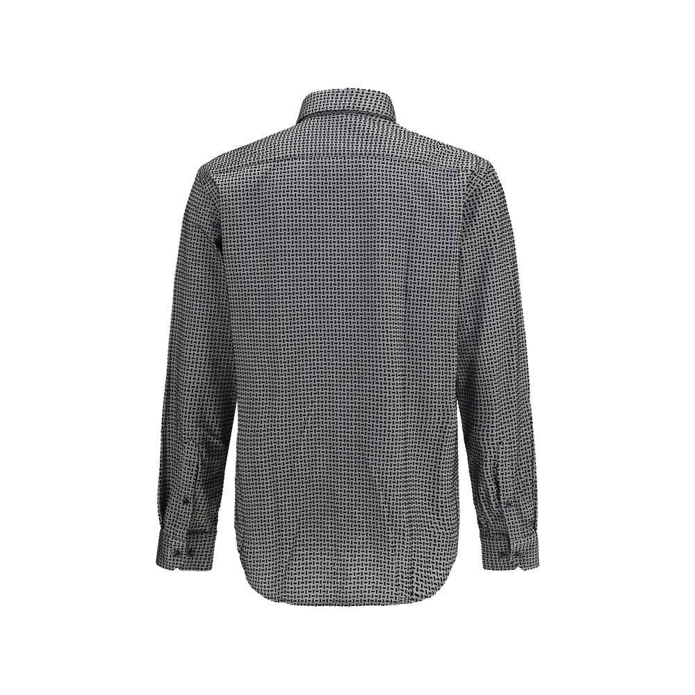 Gray Cotton Pattern Shirt