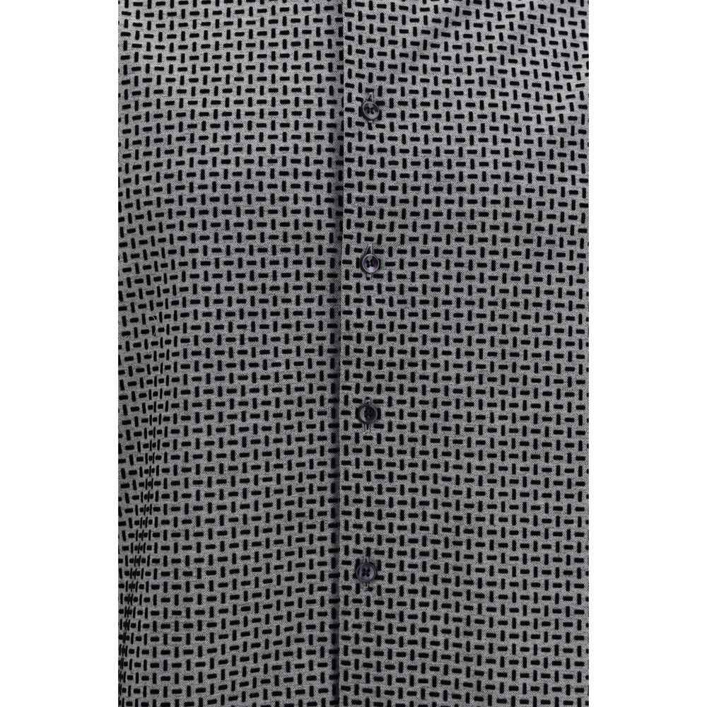 Gray Cotton Pattern Shirt