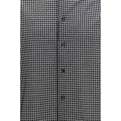 Gray Cotton Pattern Shirt