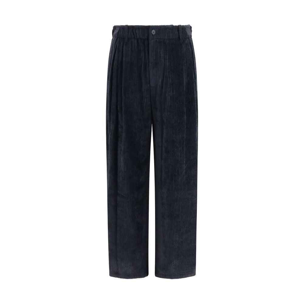 Black Viscose Casual Pants