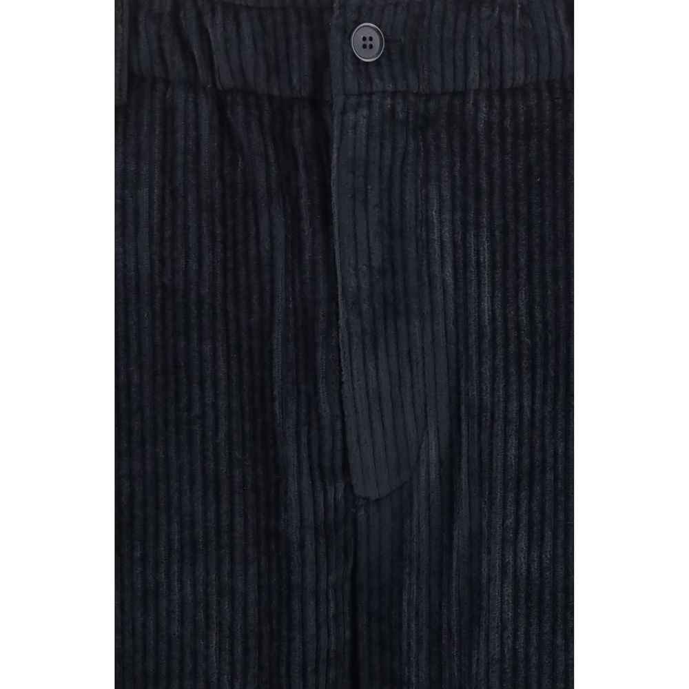 Black Viscose Casual Pants