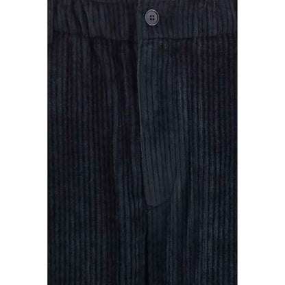 Black Viscose Casual Pants
