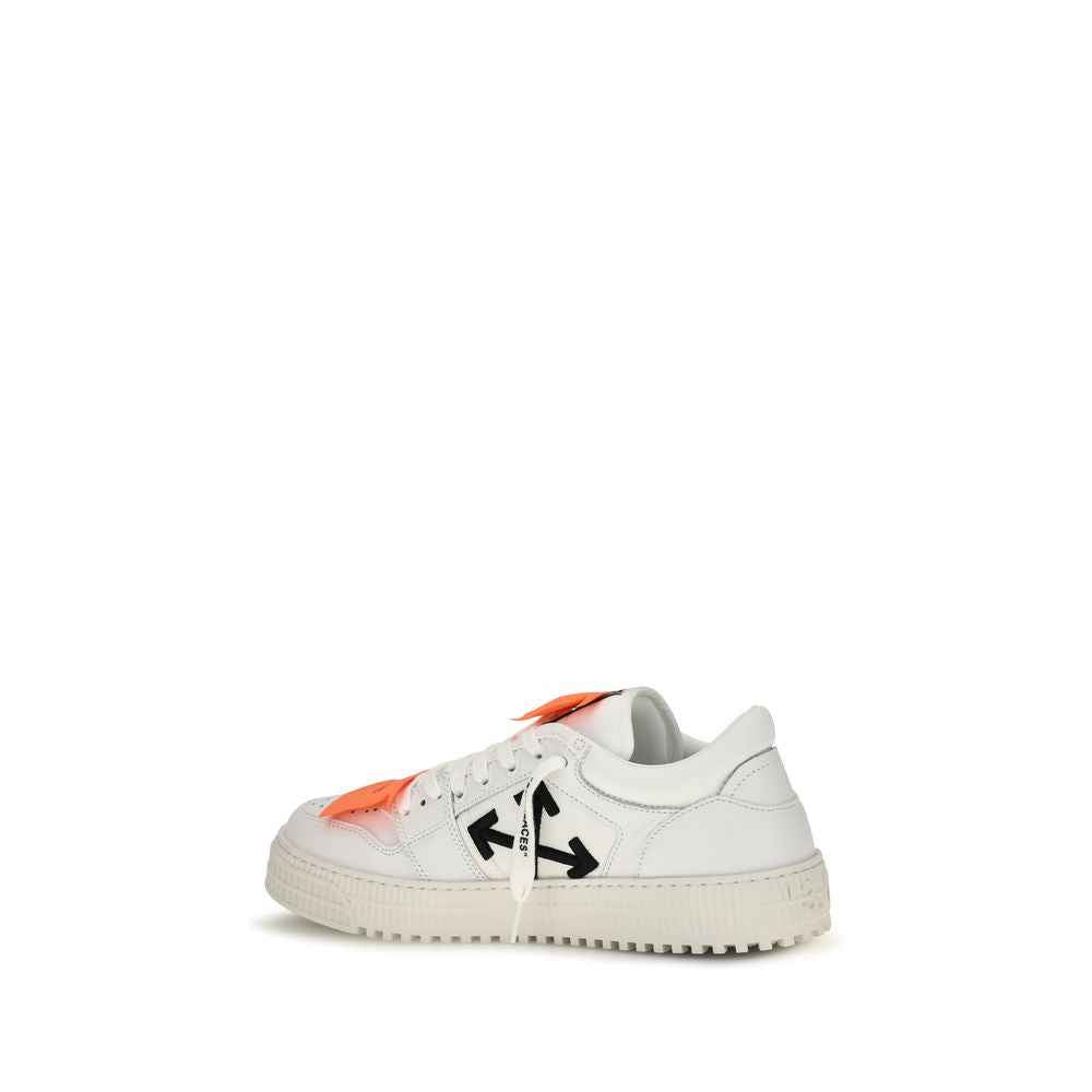 White Calf Leather Bos Taurus Low Top Sneakers