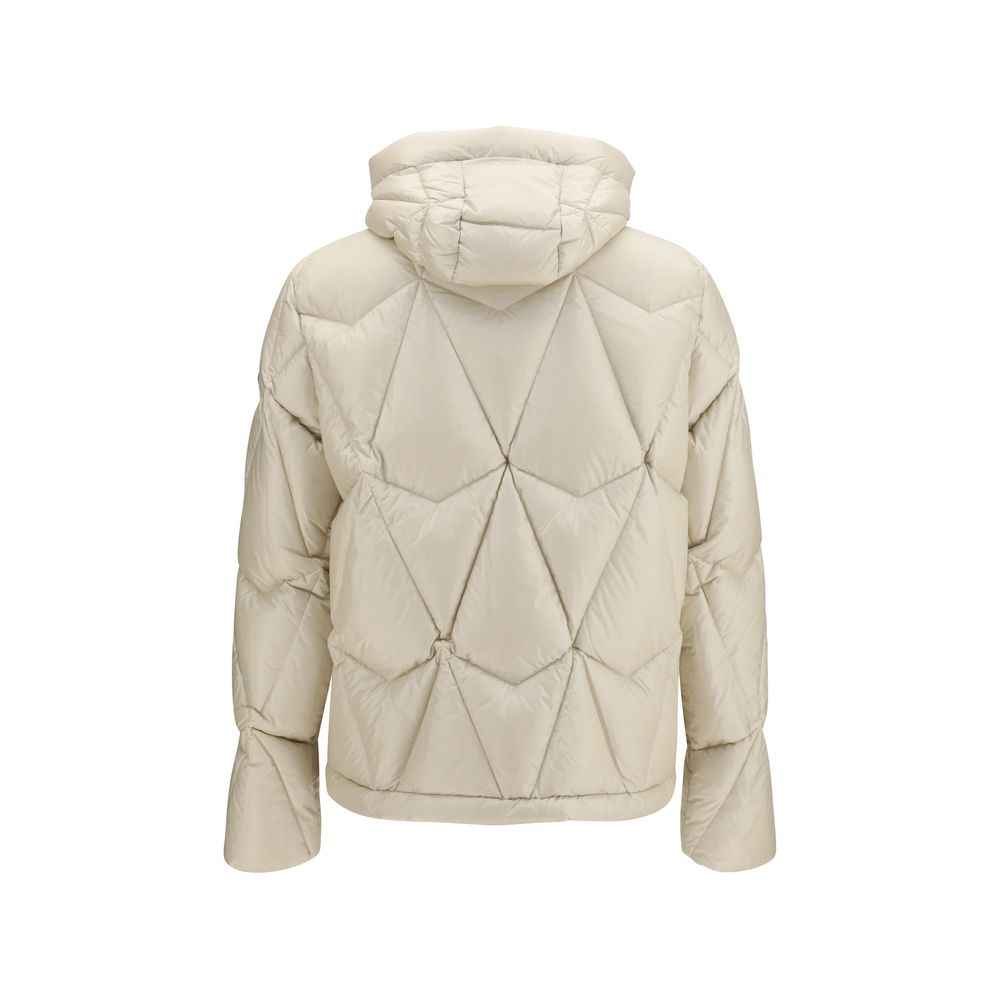 Beige Nylon Full-Length Jacket